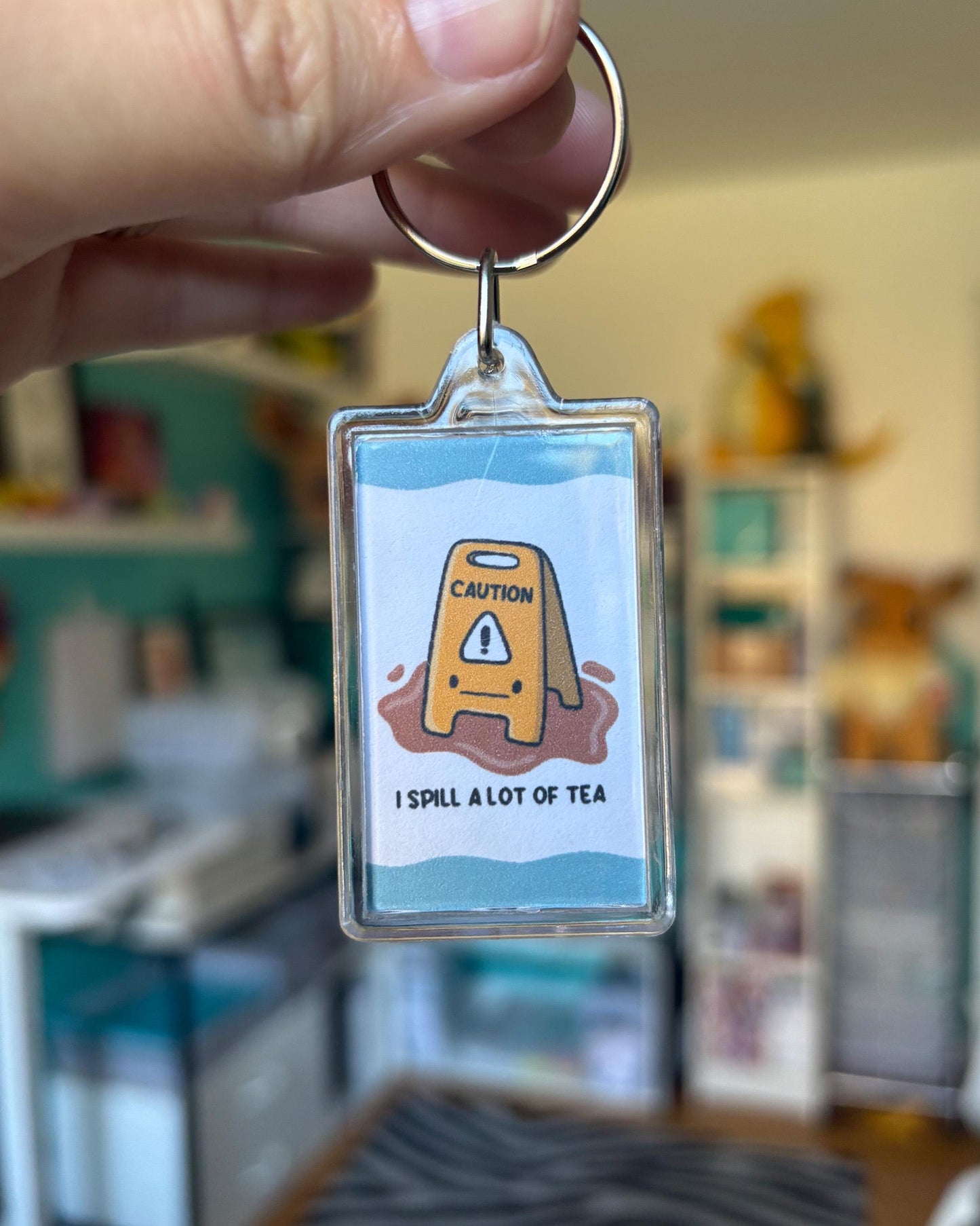 I Spill a Lot of Tea Keychain