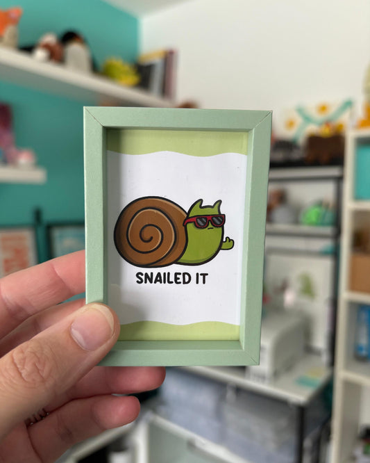 Snailed It 2x3 Print with Green Magnetic Frame