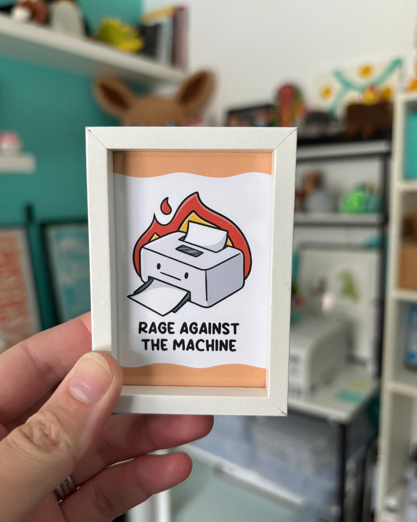 Rage Against the Machine 2x3 Print with White Magnetic Frame