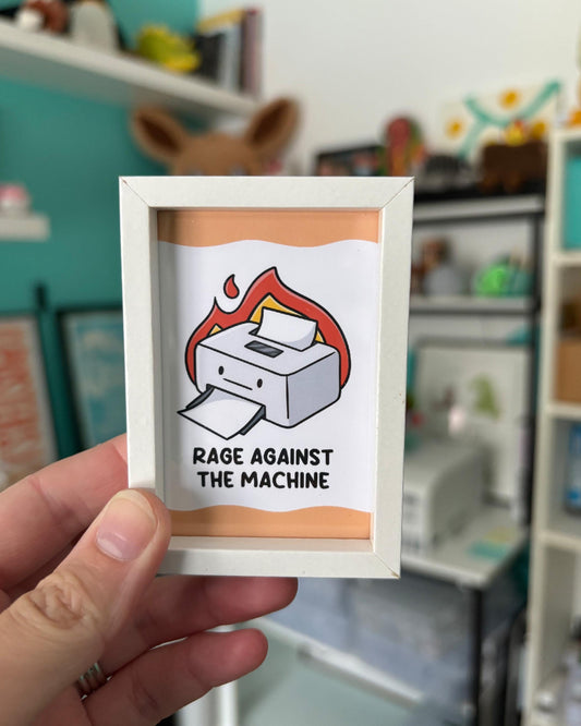 Rage Against the Machine 2x3 Print with White Magnetic Frame