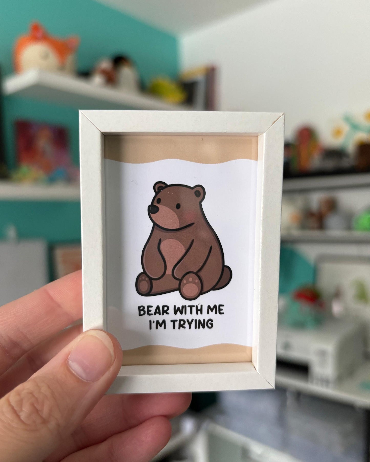 Bear With Me 2x3 Print with White Magnetic Frame