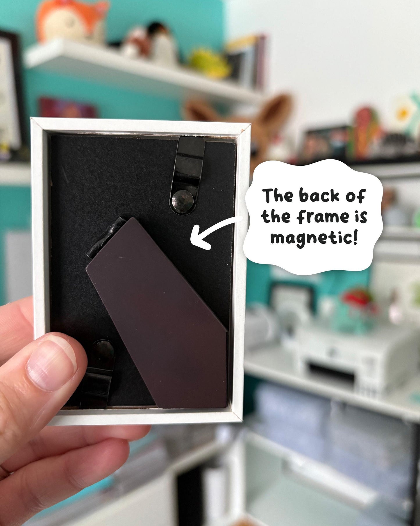 Things Get Messies Without My Antidepressies 2x3 Print with White Magnetic Frame
