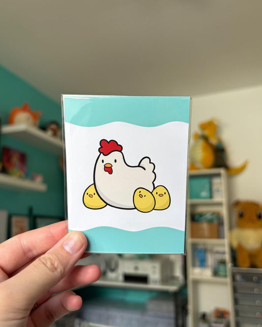 Chicken Family 3x4 Print
