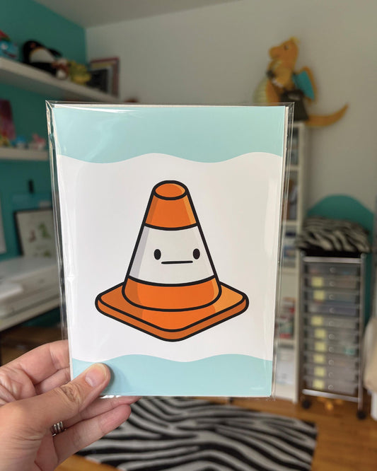 Traffic Cone 5x7 Print